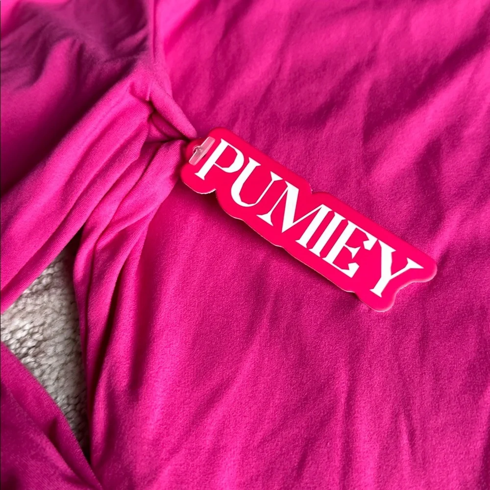 Pumiey Pink Long Sleeve Stretch Shirt - Picture 6 of 6